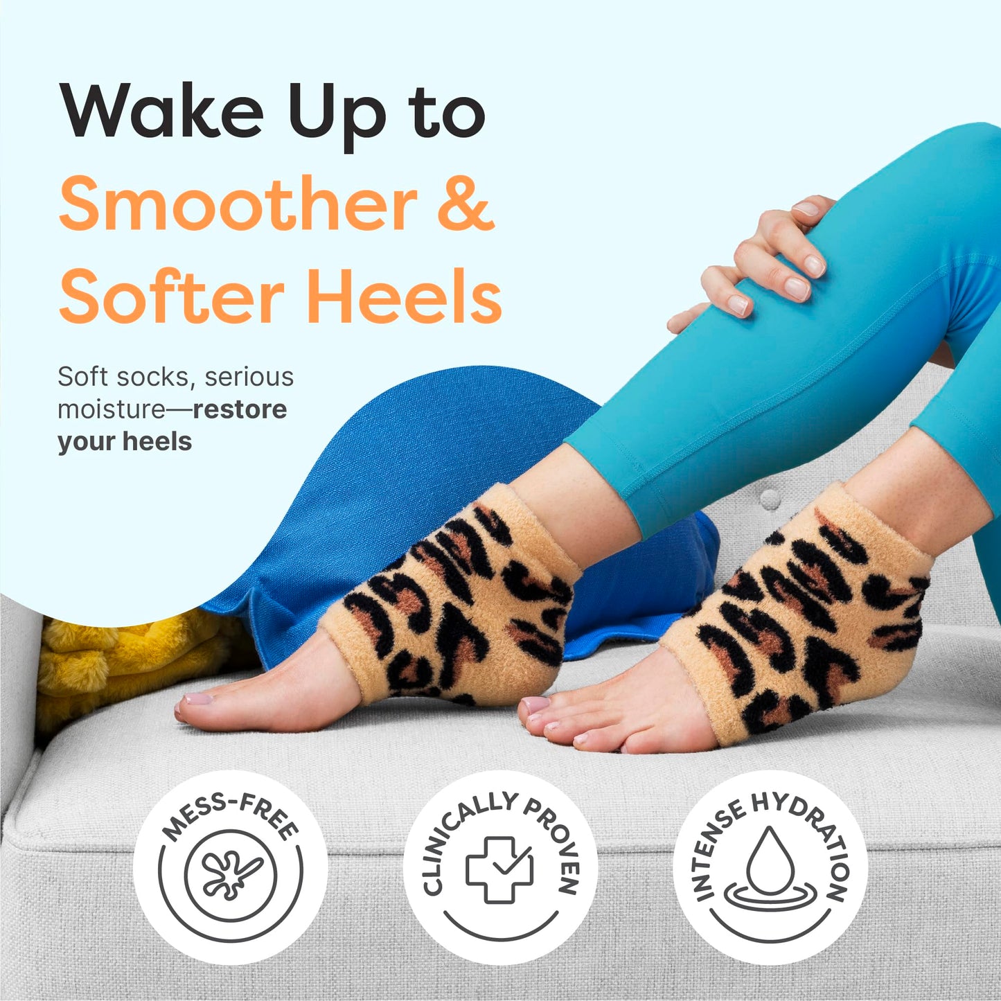 ZenToes Moisturizing Socks for Cracked Heel Treatment, Vitamin E, Olive Oil and Jojoba Oil Infused Heel Socks, Spa Gifts for Women, Relaxation Gifts for Women (Fuzzy Lilac Purple, Regular)