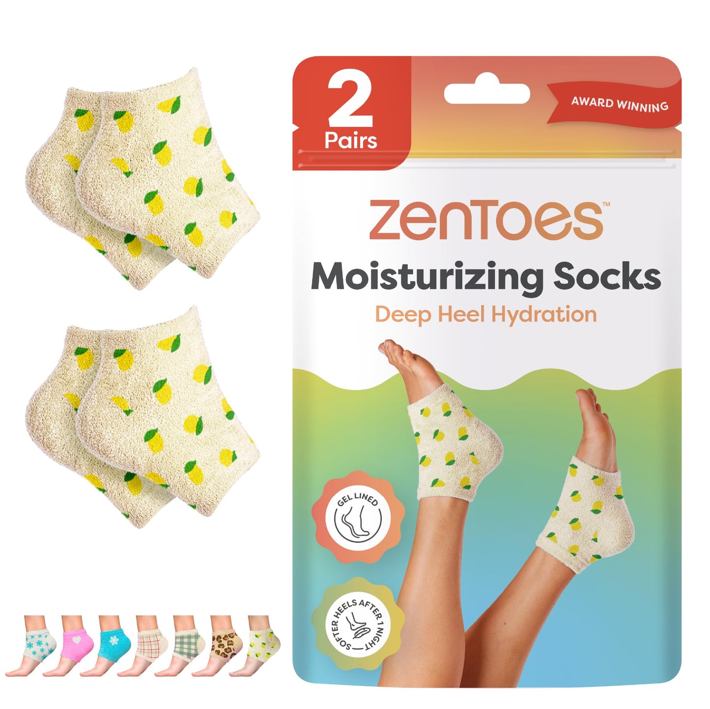 ZenToes Moisturizing Socks for Cracked Heel Treatment, Vitamin E, Olive Oil and Jojoba Oil Infused Heel Socks, Spa Gifts for Women, Relaxation Gifts for Women (Fuzzy Lilac Purple, Regular)
