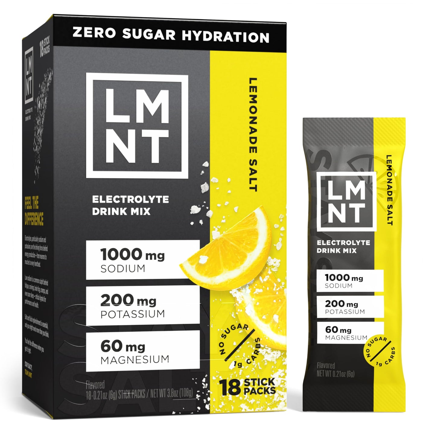 LMNT Zero Sugar Electrolytes - Raspberry Salt | Drink Mix | 30-Count