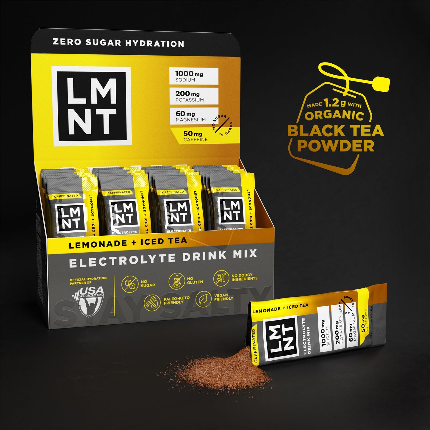 LMNT Zero Sugar Electrolytes - Raspberry Salt | Drink Mix | 30-Count