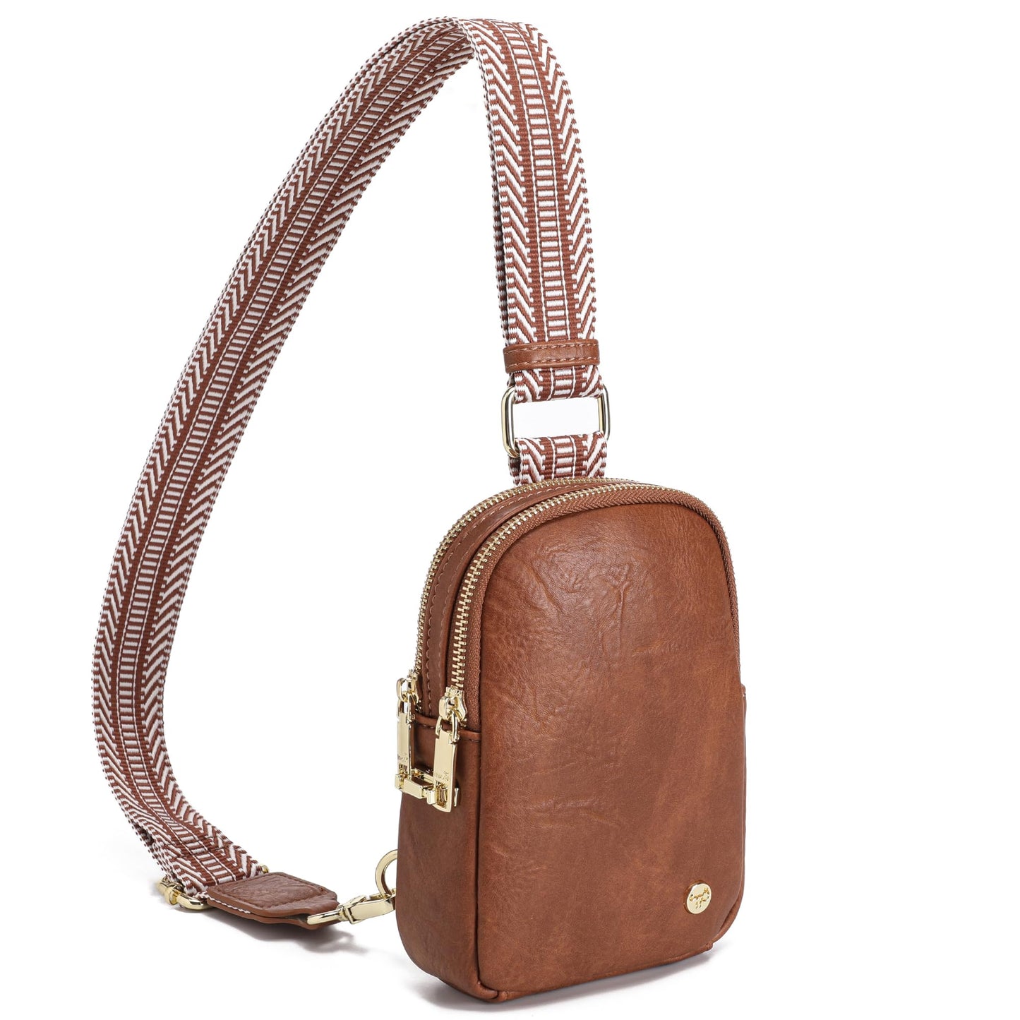 INICAT Anti Theft Crossbody Bag for Women, Small RFID Blocking Sling Purse with Zipper Lock for Travel, Vegan Leather