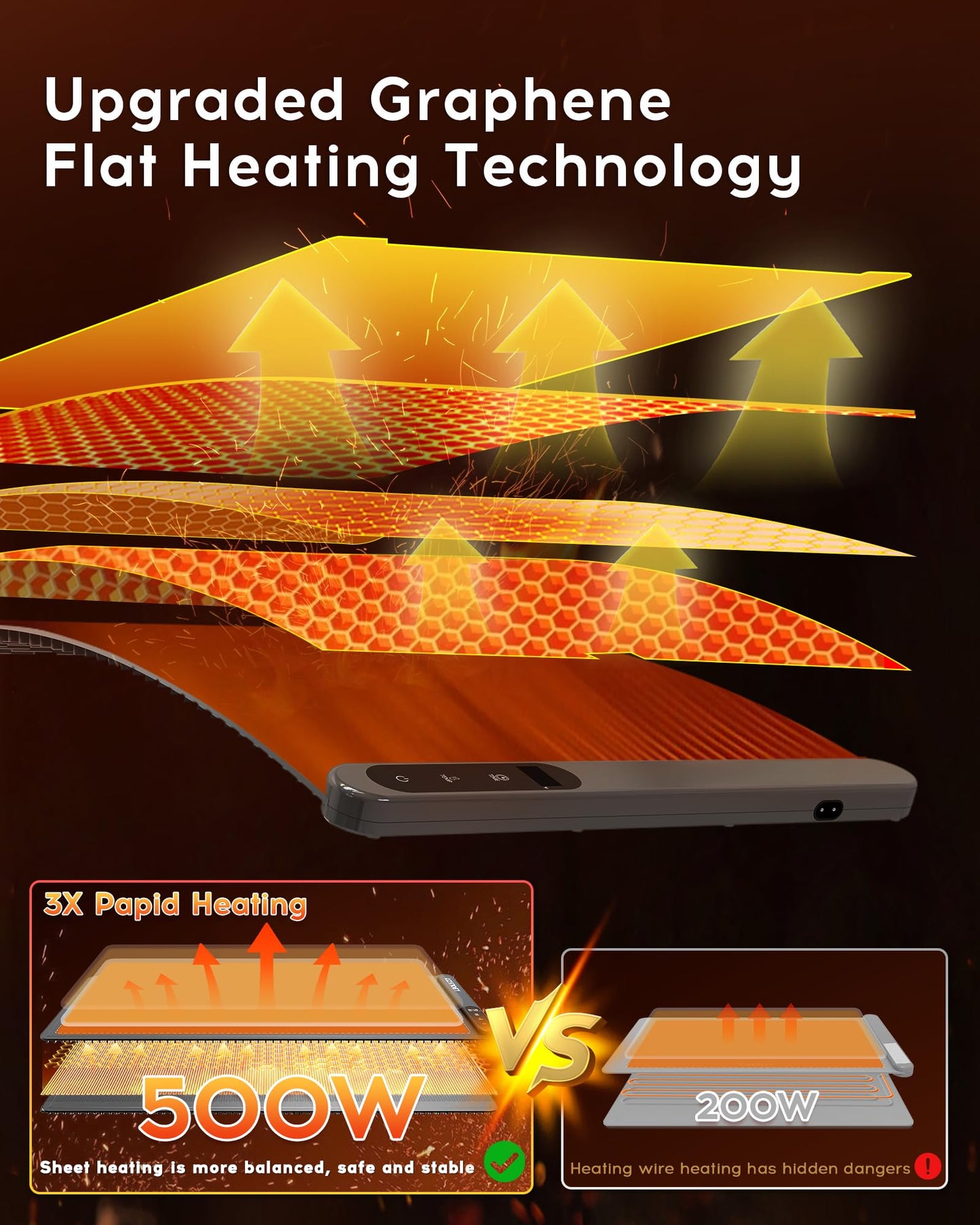 Warming Mat For Food Extra Long 43"x12" 600W Food Warming Mat Heat Resistant Pad,Chafing Dishes for Buffet 6 Temp 12 Hours,Child Lock,Food Warmers for Parties Buffet for Catering Gatherings