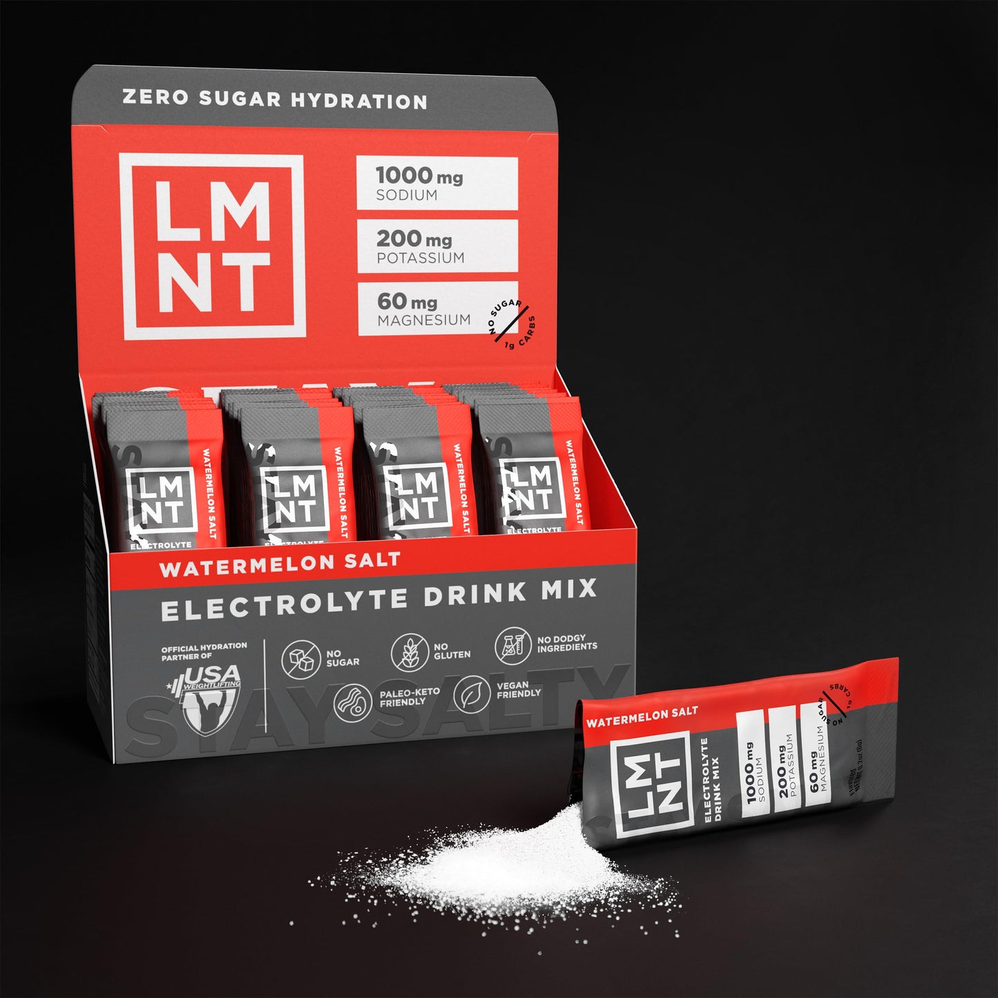 LMNT Zero Sugar Electrolytes - Raspberry Salt | Drink Mix | 30-Count