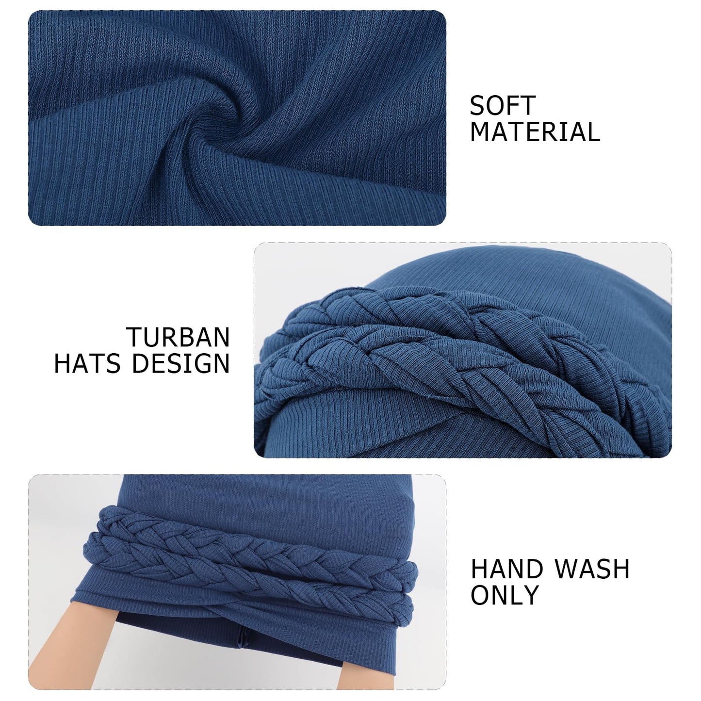 DRESHOW African Turban for Women Knotted Hairwraps for Sleeping Turban Headwraps Head Warmer Scarf for Black Women Chemo Cap