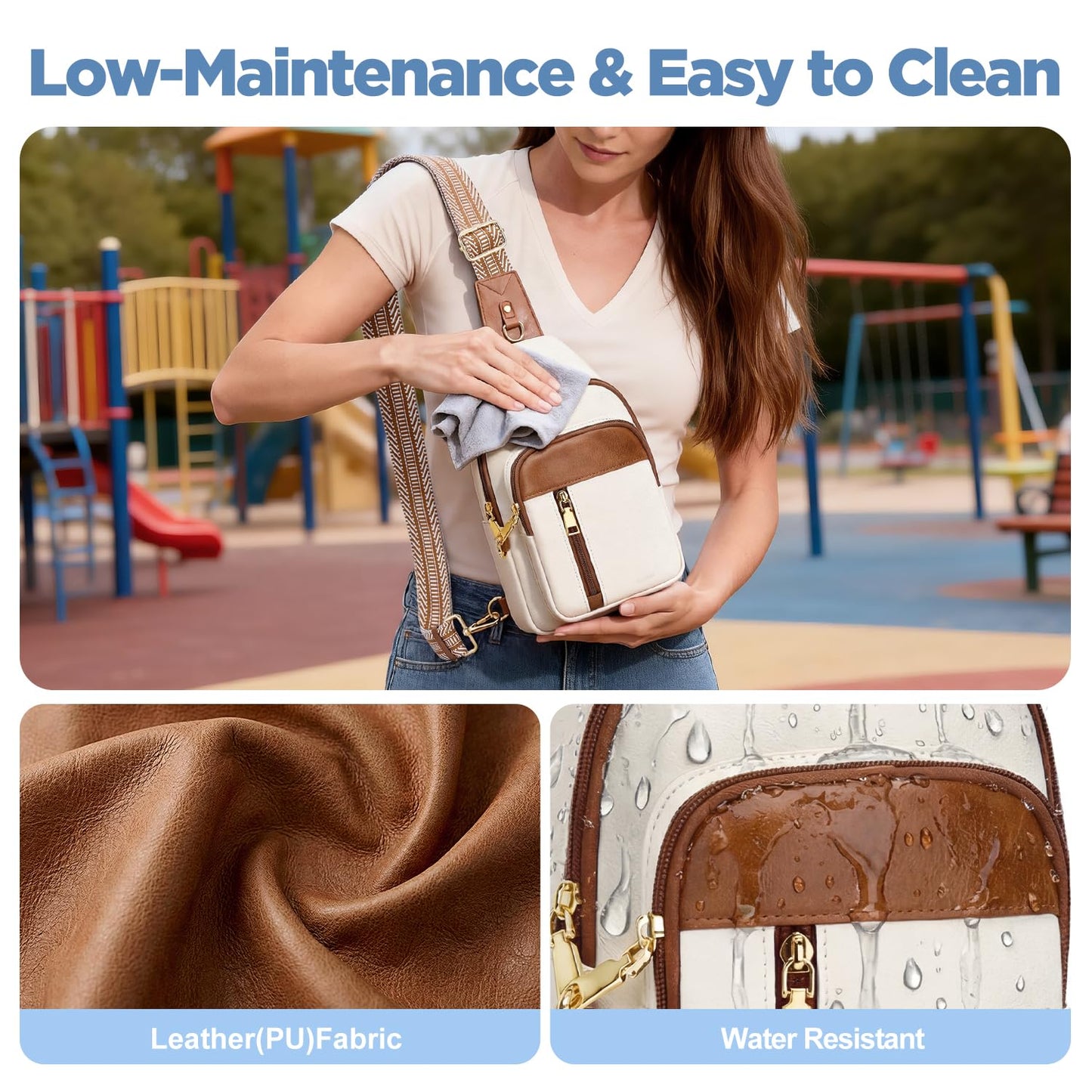 Anti Theft Crossbody Bags for Women RFID Sling Bag, Vegan Leather Cross Body Travel Purse for Women Men