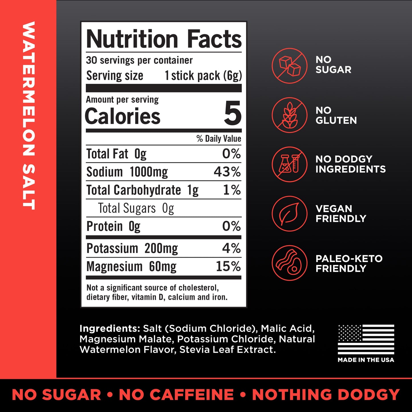 LMNT Zero Sugar Electrolytes - Raspberry Salt | Drink Mix | 30-Count