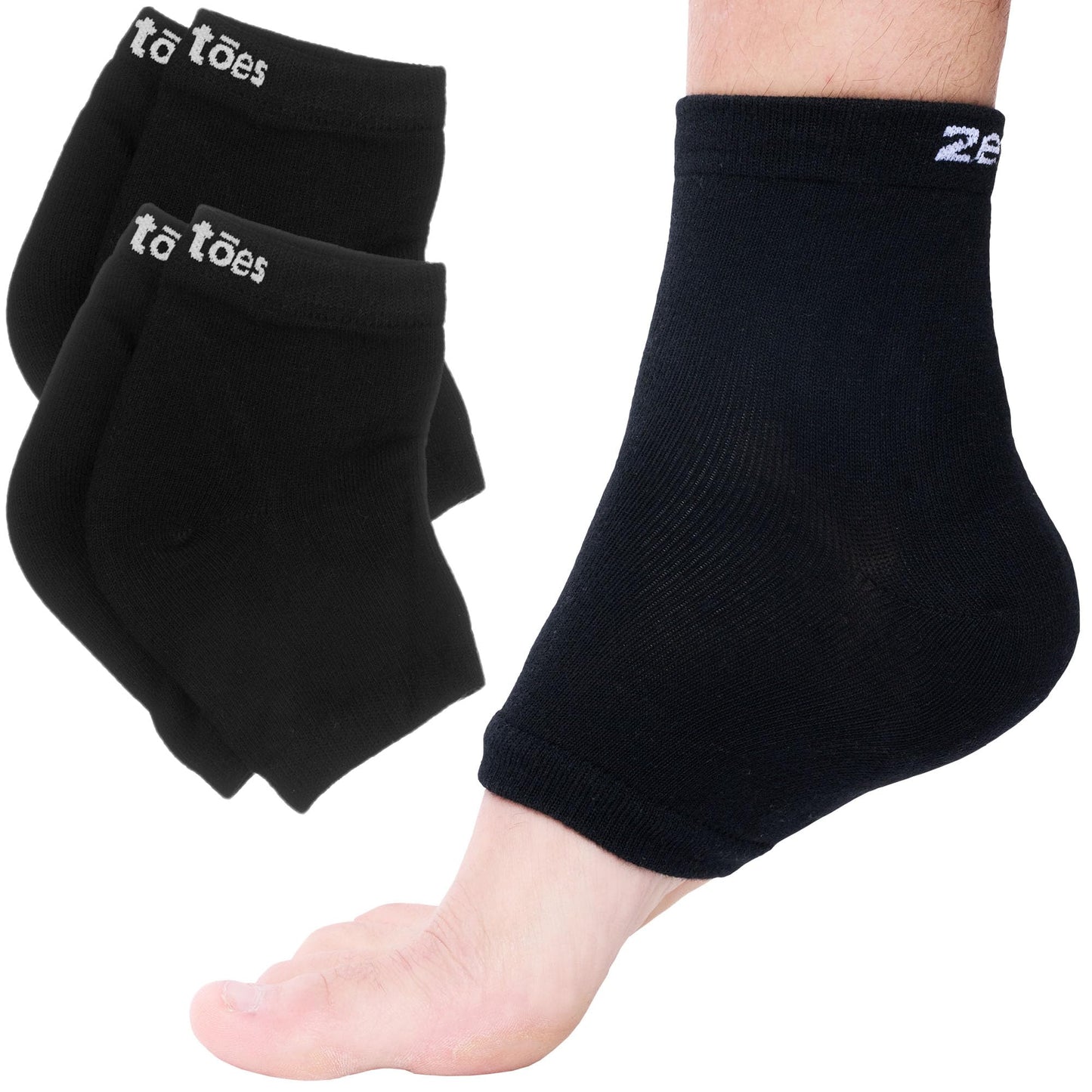 ZenToes Moisturizing Socks for Cracked Heel Treatment, Vitamin E, Olive Oil and Jojoba Oil Infused Heel Socks, Spa Gifts for Women, Relaxation Gifts for Women (Fuzzy Lilac Purple, Regular)