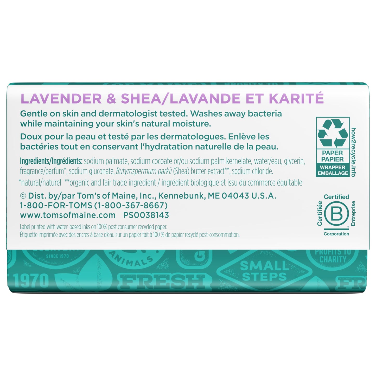 Tom’s of Maine Natural Beauty Bar Soap For Women and Men, Fragrance Free, Sensitive Skin, 5 oz Bar (Pack of 6)