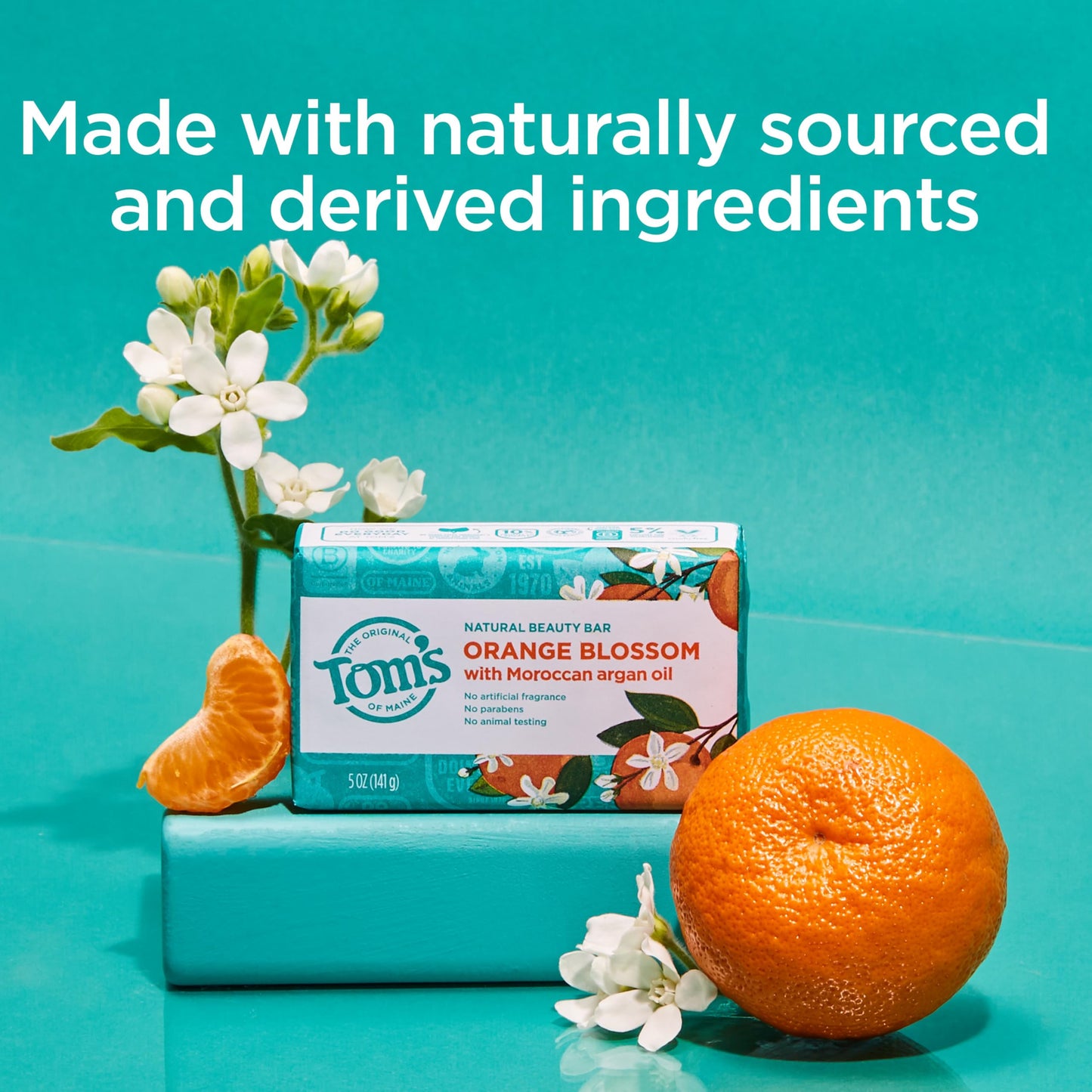 Tom’s of Maine Natural Beauty Bar Soap For Women and Men, Fragrance Free, Sensitive Skin, 5 oz Bar (Pack of 6)