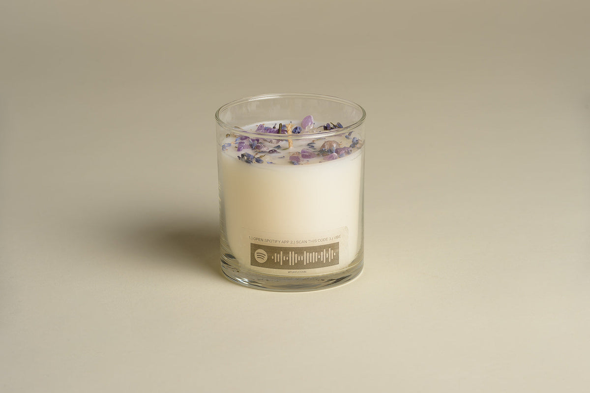 PurpleReign lavender soy candle, view 3