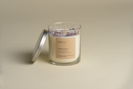 PurpleReign lavender soy candle, view 2
