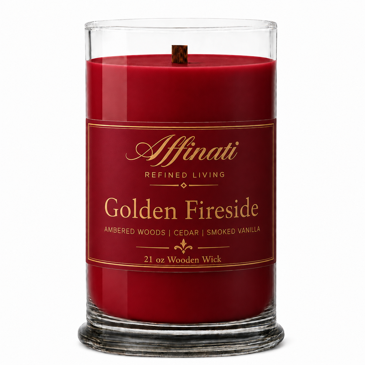 Dife Dore 21 oz crackling wooden wick candle from Maison Creole Compass