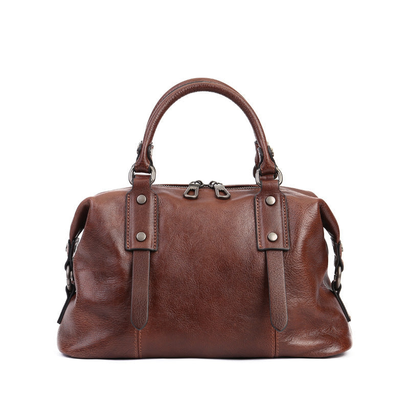 Marigot full-grain leather satchel, view 7