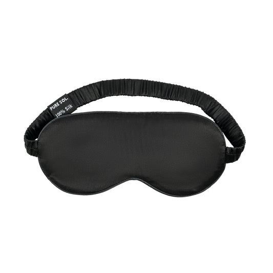 Black Onyx mulberry silk sleep mask from Maison Creole Compass