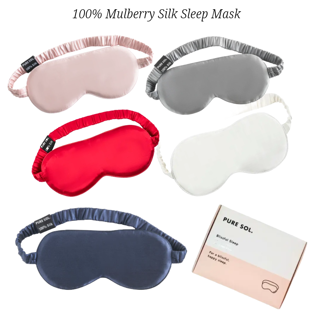 Ruby Red mulberry silk sleep mask, view 3