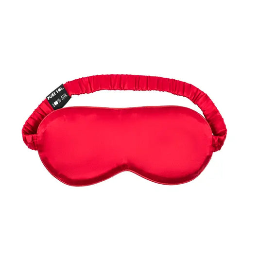 Ruby Red mulberry silk sleep mask from Maison Creole Compass
